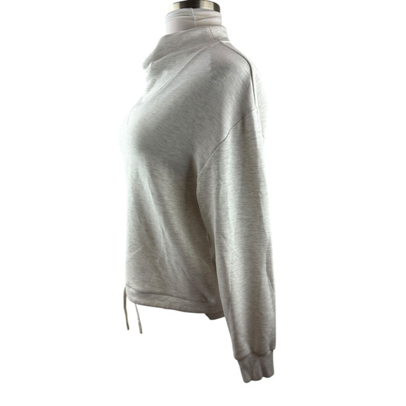 Varley Betsy Sweat Doublesoft Oversized Cowl Neck Sweatshirt Ivory Marl Medium - Picture 5 of 16
